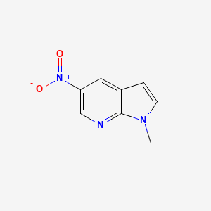Chemical structure of 1-Methyl-5-nitro-1H-pyrrolo[2,3-b]pyridine