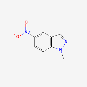 Chemical structure of 1-methyl-5-nitro-1H-indazole