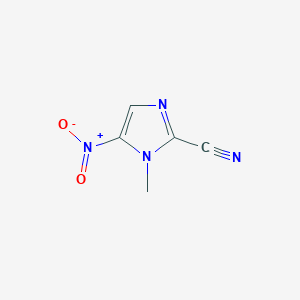 Chemical structure of 1-Methyl-5-nitro-1H-imidazole-2-carbonitrile