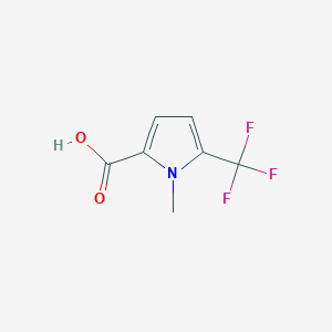 Chemical structure of 1-Methyl-5-(trifluoromethyl)-1H-pyrrole-2-carboxylic acid