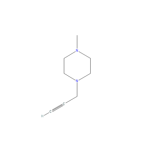 Chemical structure of 1-Methyl-4-prop-2-ynyl-piperazine