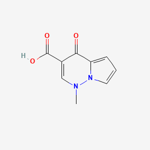 Chemical structure of 1-Methyl-4-oxo-1,4-dihydropyrrolo[1,2-b]pyridazine-3-carboxylic acid