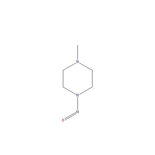 Chemical structure of 1-Methyl-4-nitrosopiperazine