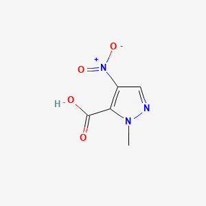 Chemical structure of 1-Methyl-4-nitro-1H-pyrazole-5-carboxylic acid