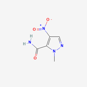 Chemical structure of 1-Methyl-4-nitro-1H-pyrazole-5-carboxamide