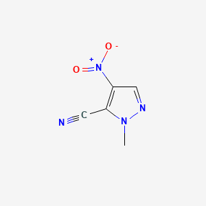 Chemical structure of 1-Methyl-4-nitro-1H-pyrazole-5-carbonitrile