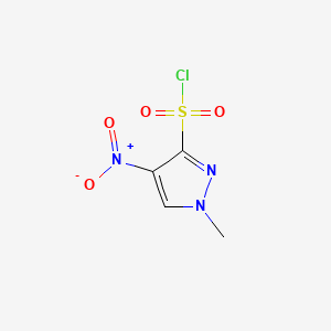 Chemical structure of 1-Methyl-4-nitro-1H-pyrazole-3-sulfonyl chloride