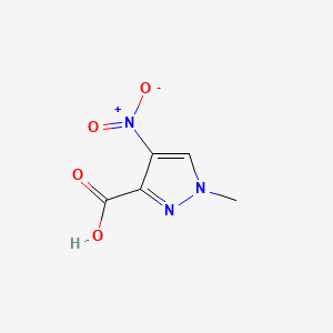 Chemical structure of 1-Methyl-4-nitro-1H-pyrazole-3-carboxylic acid
