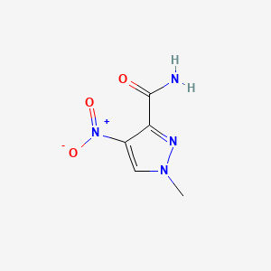 Chemical structure of 1-Methyl-4-nitro-1H-pyrazole-3-carboxamide