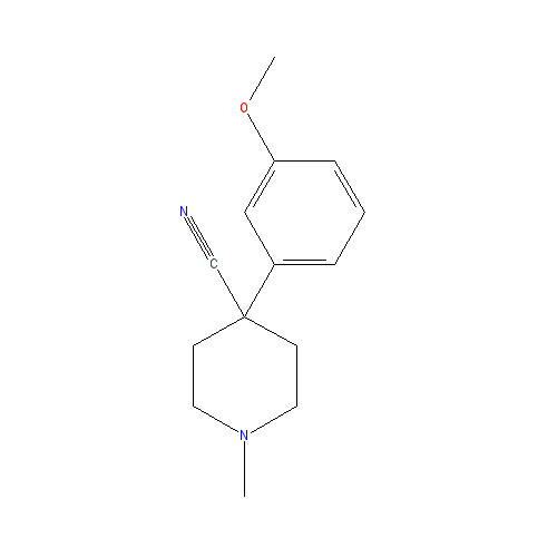 Chemical structure of 1-Methyl-4-cyano-4-(3-methoxyphenyl)piperidine