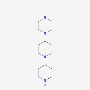 Chemical structure of 1-Methyl-4-[1-(4-piperidyl)-4-piperidyl]piperazine