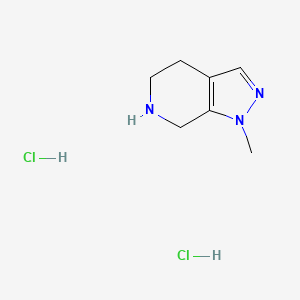 Chemical structure of 1-Methyl-4,5,6,7-tetrahydro-1H-pyrazolo[3,4-c]pyridine dihydrochloride
