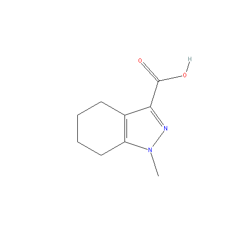 Chemical structure of 1-Methyl-4,5,6,7-tetrahydro-1H-indazole-3-carboxylic acid