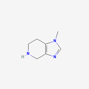 Chemical structure of 1-methyl-1H,4H,5H,6H,7H-imidazo[4,5-c]pyridine
