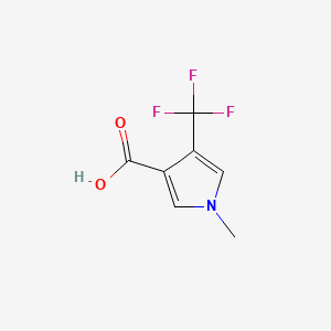 Chemical structure of 1-Methyl-4-(Trifluoromethyl)-1H-Pyrrole-3-Carboxylic Acid