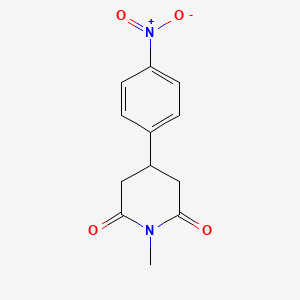 Chemical structure of 1-Methyl-4-(4-nitrophenyl)piperidine-2,6-dione