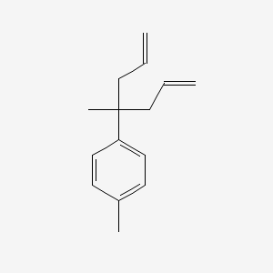 Chemical structure of 1-Methyl-4-(4-methylhepta-1,6-dien-4-yl)benzene