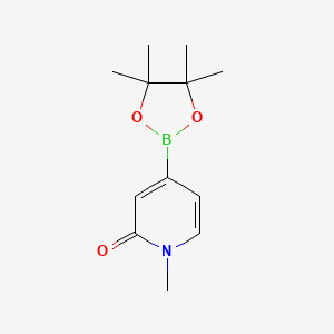 Chemical structure of 1-Methyl-4-(4,4,5,5-tetramethyl-1,3,2-dioxaborolan-2-yl)pyridin-2(1H)-one