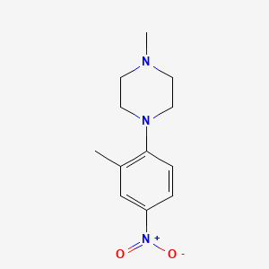 Chemical structure of 1-Methyl-4-(2-methyl-4-nitrophenyl)piperazine