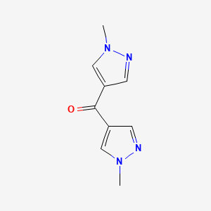 Chemical structure of 1-Methyl-4-(1-methyl-1H-pyrazole-4-carbonyl)-1H-pyrazole
