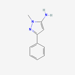 Chemical structure of 1-Methyl-3-phenyl-1H-pyrazol-5-amine