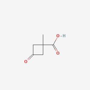 Chemical structure of 1-Methyl-3-oxocyclobutane-1-carboxylic acid