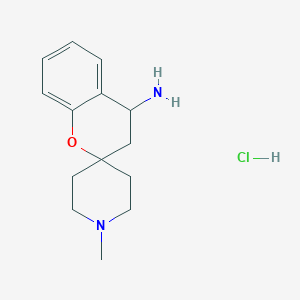 Chemical structure of 1'-Methylspiro[chroman-2,4'-piperidin]-4-amine hydrochloride