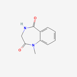 Chemical structure of 1-Methyl-3,4-dihydro-1H-benzo[e][1,4]diazepine-2,5-dione