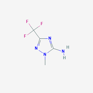 Chemical structure of 1-Methyl-3-(trifluoromethyl)-1H-1,2,4-triazol-5-amine