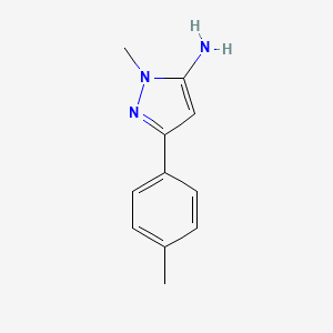 Chemical structure of 1-methyl-3-(p-tolyl)-1H-pyrazol-5-amine