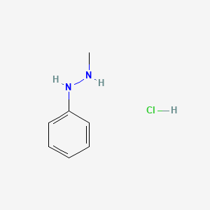 Chemical structure of 1-Methyl-2-phenylhydrazine hydrochloride