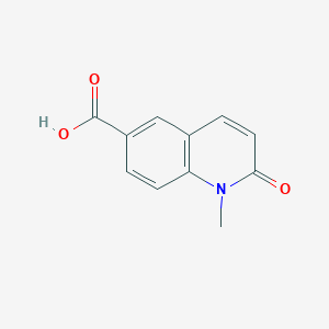 Chemical structure of 1-Methyl-2-oxo-1,2-dihydroquinoline-6-carboxylic acid