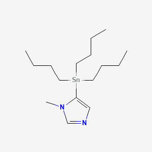 Chemical structure of 1-Methyl-2-(tri-n-butylstannyl)imidazole