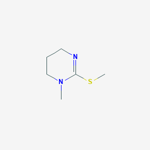 Chemical structure of 1-methyl-2-methylsulfanyl-5,6-dihydro-4H-pyrimidine