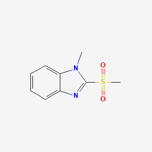 Chemical structure of 1-Methyl-2-(methylsulfonyl)benzimidazole