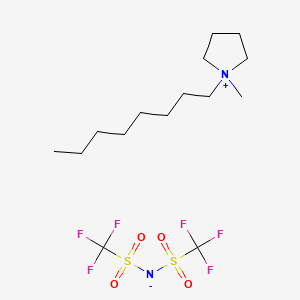 Chemical structure of 1-Methyl-1-n-octylpyrrolidinium Bis(trifluoromethanesulfonyl)imide