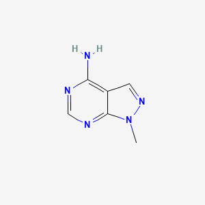 Chemical structure of 1-methyl-1H-pyrazolo[3,4-d]pyrimidin-4-amine