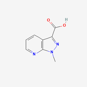 Chemical structure of 1-Methyl-1H-pyrazolo[3,4-b]pyridine-3-carboxylic acid