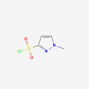Chemical structure of 1-Methyl-1H-Pyrazole-3-Sulfonyl Chloride