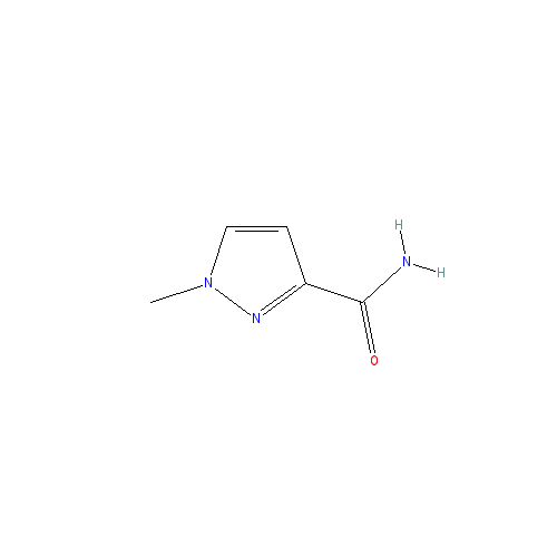 Chemical structure of 1-Methyl-1H-pyrazole-3-carboxamide