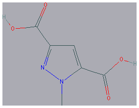 Chemical structure of 1-Methyl-1H-pyrazole-3,5-dicarboxylic acid
