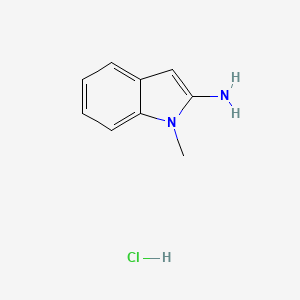 Chemical structure of 1-Methyl-1H-indol-2-amine hydrochloride