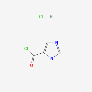 Chemical structure of 1-Methyl-1H-imidazole-5-carbonyl chloride hydrochloride