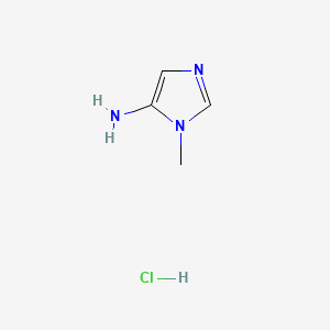 Chemical structure of 1-Methyl-1H-imidazol-5-amine hydrochloride