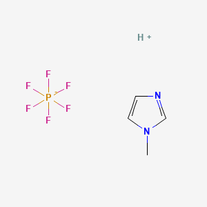 Chemical structure of 1-Methyl-1H-imidazol-3-ium Hexafluorophosphate