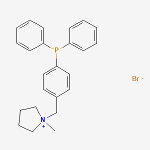 Chemical structure of 1-Methyl-1-[4-(diphenylphosphino)benzyl]pyrrolidinium Bromide