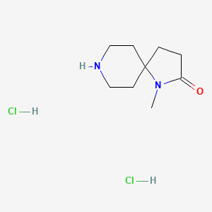 Chemical structure of 1-methyl-1,8-diazaspiro[4.5]decan-2-one dihydrochloride