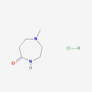 Chemical structure of 1-Methyl-1,4-diazepan-5-one hydrochloride