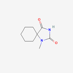 Chemical structure of 1-methyl-1,3-diazaspiro[4.5]decane-2,4-dione