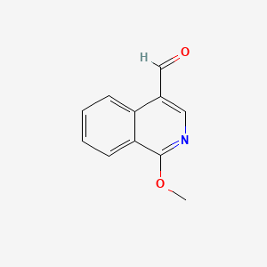 Chemical structure of 1-Methoxy-4-isoquinolinecarboxaldehyde